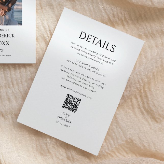 Cartão De Informações Placa de gabinete de código QR moderno Elegante mí (Criador carregado)