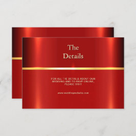 Cartão De Informações Placa de gabinete de detalhe vermelho simples