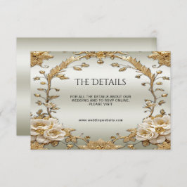 Cartão De Informações Placa de gabinete de detalhes das flores brancas d