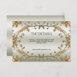 Cartão De Informações Placa de gabinete de detalhes das flores do Orname