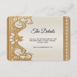 Cartão De Informações Placa de gabinete de detalhes das Pérolas Brancas