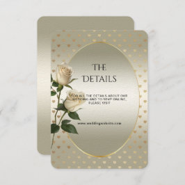 Cartão De Informações Placa de gabinete de detalhes do coração Dourado d