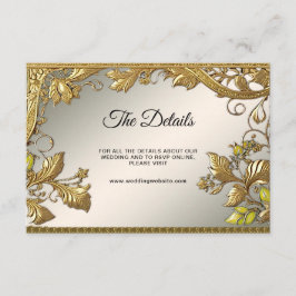 Cartão De Informações Placa de gabinete de detalhes floral decorativa Do