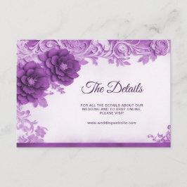 Cartão De Informações Placa de gabinete de detalhes florescente das flor