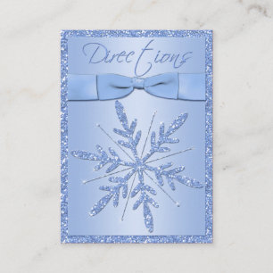 Cartão De Informações Placa de gabinete de direção do floco de neve azul