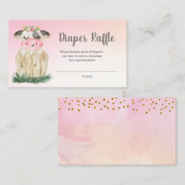 Cartão De Informações Placa de gabinete de Fralda de vaca branca