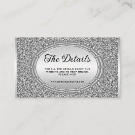 Cartão De Informações Placa de gabinete de quadro de brilho prateado