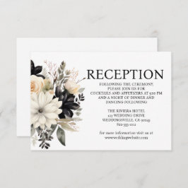 Cartão De Informações Placa de gabinete de Recepção de casamento branca 