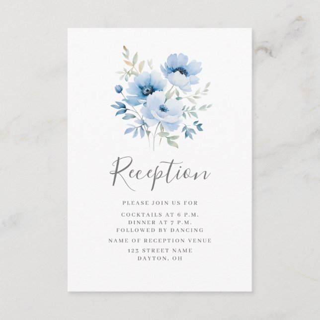 Cartão De Informações Placa de gabinete de Recepção de casamento flexíve (Frente)