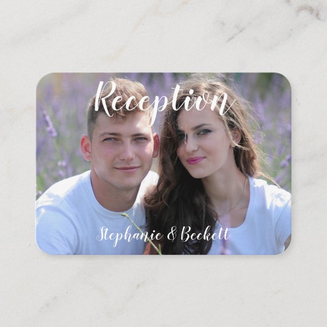 Cartão De Informações Placa de gabinete de Recepção de casamento fotográ (Frente)