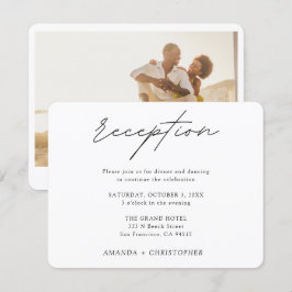 Cartão De Informações Placa de gabinete de Recepção de casamento minimal