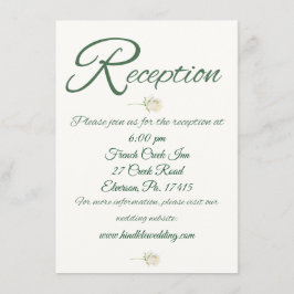 Cartão De Informações Placa de gabinete de Recepção de casamento simples