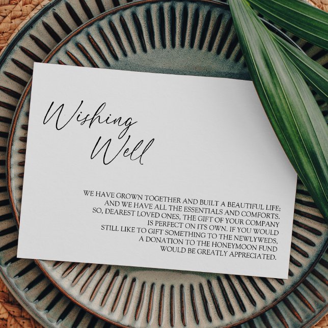 Cartão De Informações Placa de gabinete de wishing clássico moderno (Criador carregado)