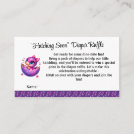 Cartão De Informações Placa de gabinete Dino Fralda Raffle
