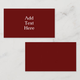 Cartão De Informações Placa de gabinete do Burgundy