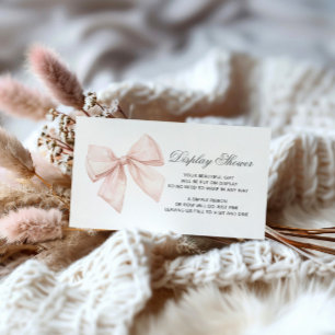 Cartão De Informações Placa de gabinete do Chá de fraldas de exibição do