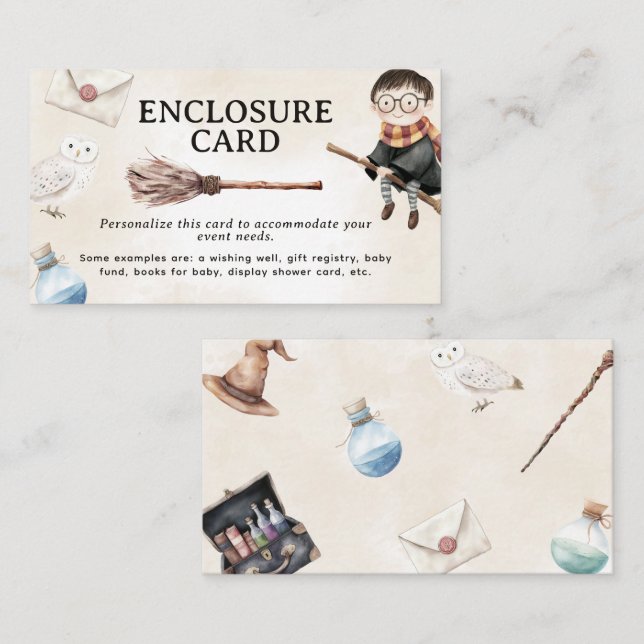 Cartão De Informações Placa de gabinete do Chá de fraldas do Assistente  (Frente/Verso)