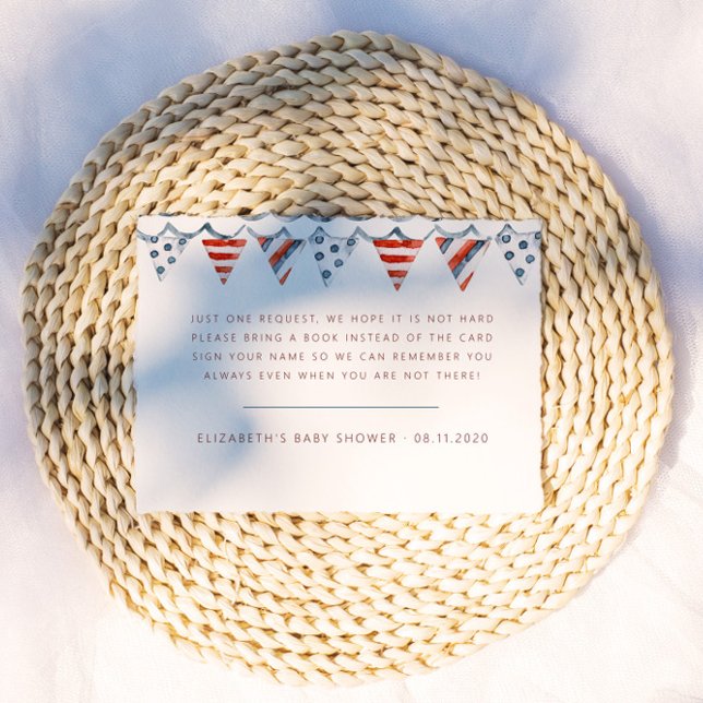 Cartão De Informações Placa de gabinete do Chá de fraldas náutico com aq (Criador carregado)