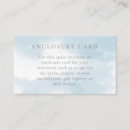 Cartão De Informações Placa de gabinete do Chá de panela Cloud Nine