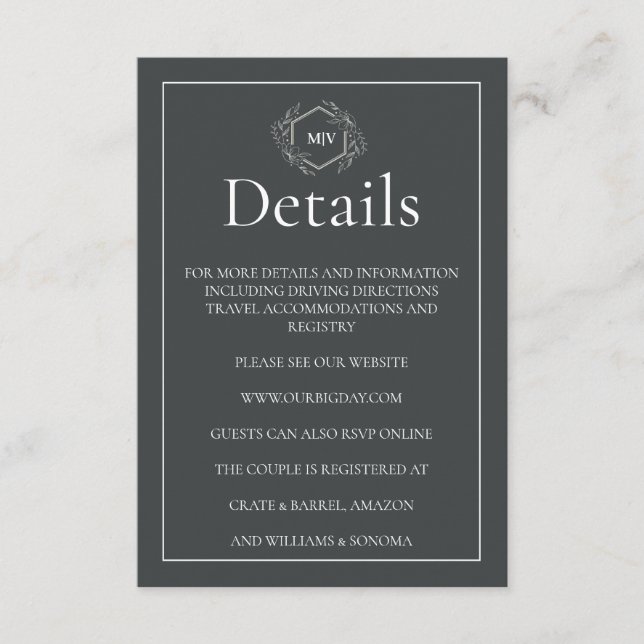 Cartão De Informações Placa de gabinete do código QR para Cinzas de carv (Frente)