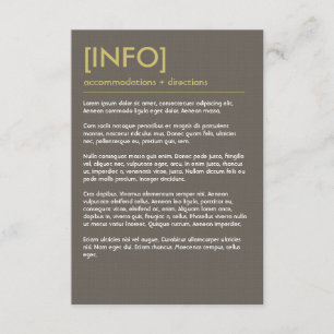 Cartão De Informações Placa de gabinete do par de presidente perfeito do