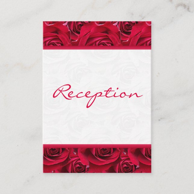 Cartão De Informações Placa de gabinete do Rosa vermelha Galore (Frente)