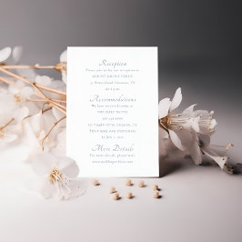 Cartão De Informações Placa de gabinete Elegante de script mínimo