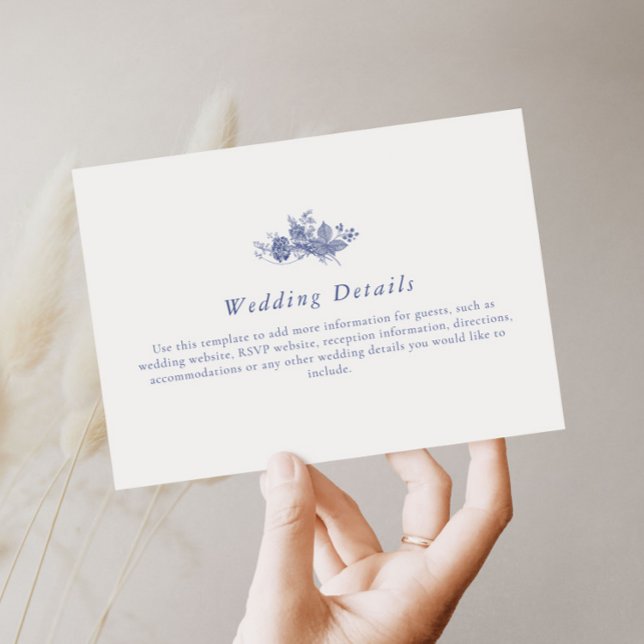 Cartão De Informações Placa de gabinete Elegante Toile French Wishing De (Criador carregado)