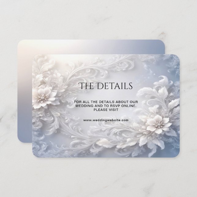 Cartão De Informações Placa de gabinete flexível branca (Frente/Verso)