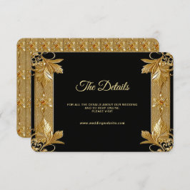 Cartão De Informações Placa de gabinete Floral Detalhado do Ornamentado