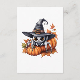 Cartão De Informações Placa de gabinete Halloween personalizável