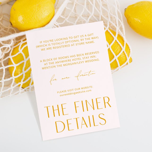 Cartão De Informações Placa de gabinete Mínima, Rosa e Amarelo (Criador carregado)