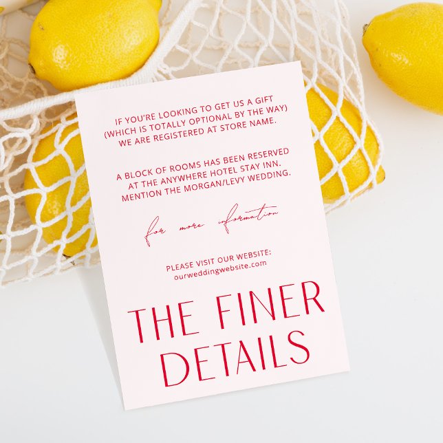 Cartão De Informações Placa de gabinete Mínima, Simples, Rosa e Magenta (Criador carregado)