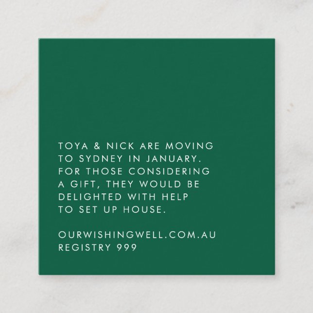 Cartão De Informações Placa de gabinete moderna simples (Frente)