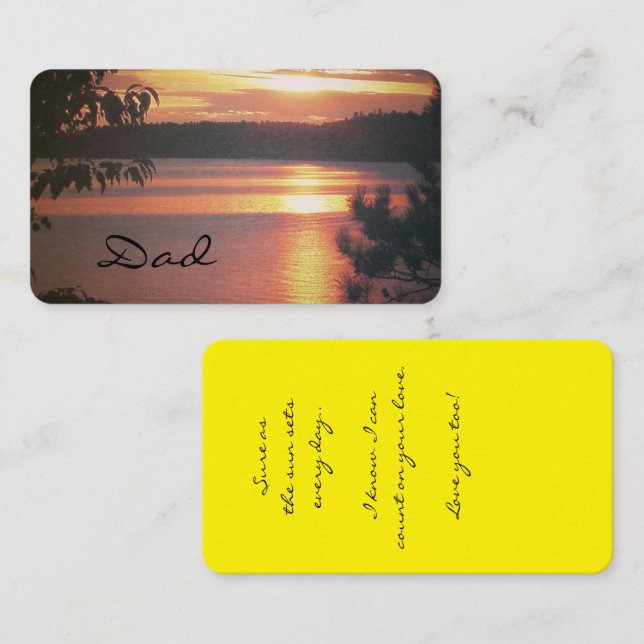 Cartão De Informações Placa de gabinete para Pai (Frente/Verso)