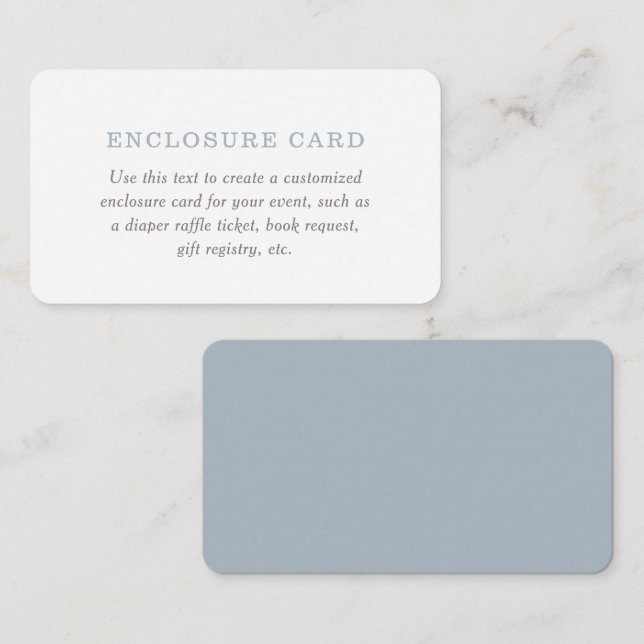 Cartão De Informações Placa de gabinete personalizada do Chá de fraldas  (Frente/Verso)