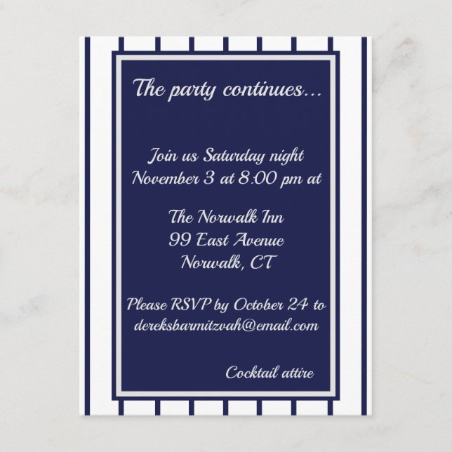 Cartão De Informações Placa de Gabinete Pinstripes Baseball (Frente)