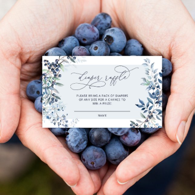 Cartão De Informações Placa de gabinete Raffle com Fralda Blueberry (Criador carregado)