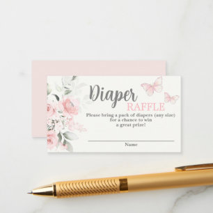 Cartão De Informações Placa de gabinete Raffle com Fralda de borboleta