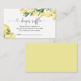 Cartão De Informações Placa de gabinete Raffle com Fralda de limão