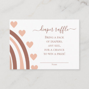 Cartão De Informações Placa de gabinete Raffle da Fralda Arco-Íris Boêmi