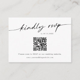 Cartão De Informações Placa de gabinete RSVP de código de barras do site