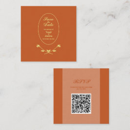 Cartão De Informações Placa de gabinete RSVP de código QR de casamento
