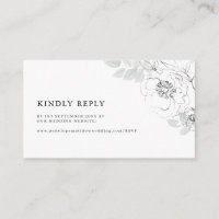 Placa de gabinete RSVP do Web site de Sketch Botân