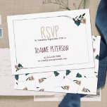 Cartão De Informações Placa de gabinete RSVP Floral de Beige Teal Vintag<br><div class="desc">Este elegante cartão de gabinete RSVP de rosa de jardim é perfeito para o morcego floral branco e bege mitzvahs ou outras festas de aniversário especiais. O estilo simples e tradicional é versátil para temas de safra e facilmente transferível para outros cartões e papéis de carta. Par com outro papel...</div>