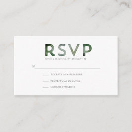 Cartão De Informações Placa de Gabinete RSVP Moderno da Floresta Montanh