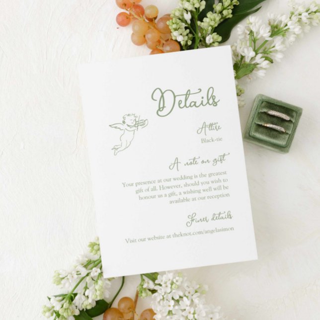 Cartão De Informações Placa de gabinete verde de sábio (Criador carregado)