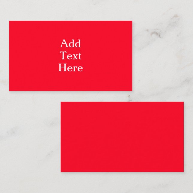 Cartão De Informações Placa de gabinete vermelha (Frente/Verso)