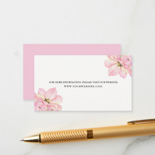 Cartão De Informações Placa de Invólucro de Casamento Tulipas de Aquarel