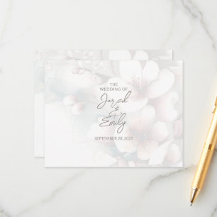 Cartão De Informações Placa de Invólucro de Cereja Blossom com Código QR